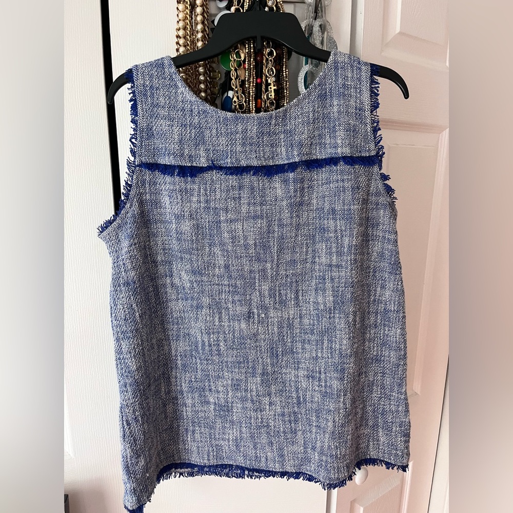 Sara Campbell Blue and White Top